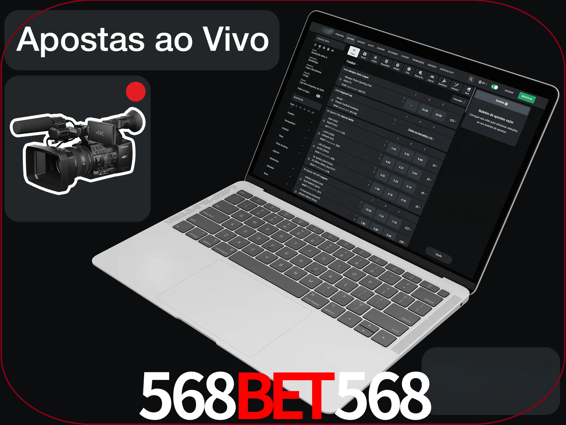 Aposte em formato ao vivo em nosso site.